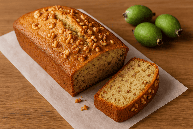 Foto da receita Bolo de Feijoa com Nozes